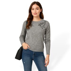 Dunnes of Ireland St. Bernard Embellished Crewneck Sweater